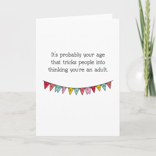 Funny Aging Alt glücklich Geburtstag Karte (Vorderseite)