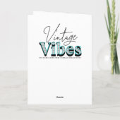 Funny Aging Humor | Vintage Birthday Karte (Rückseite)