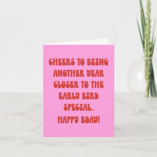 Funny Aging zu älteren schneebedeckten Spaß Geburt Karte (Vorderseite)