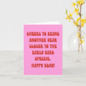 Funny Aging zu älteren schneebedeckten Spaß Geburt Karte (Gelbe Blume)