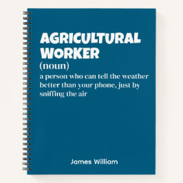 Funny Agricultural Worker Gift Notizblock