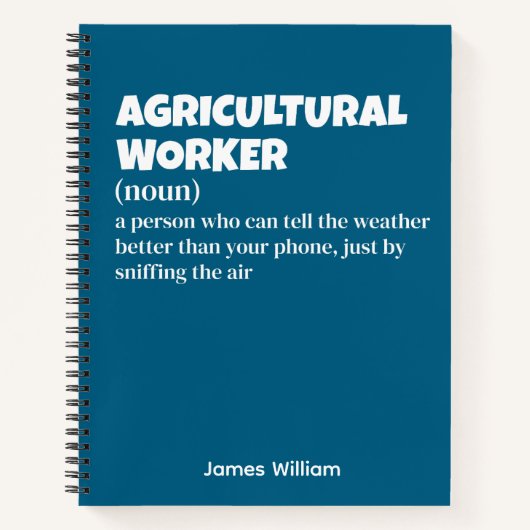 Funny Agricultural Worker Gift Notizblock (Vorderseite)