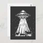 Funny Agriculture Alien Cows UFO Abduction Bauer Postkarte (Vorne/Hinten)