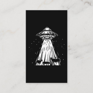 Funny Agriculture Alien Cows UFO Entführung Bauer Visitenkarte