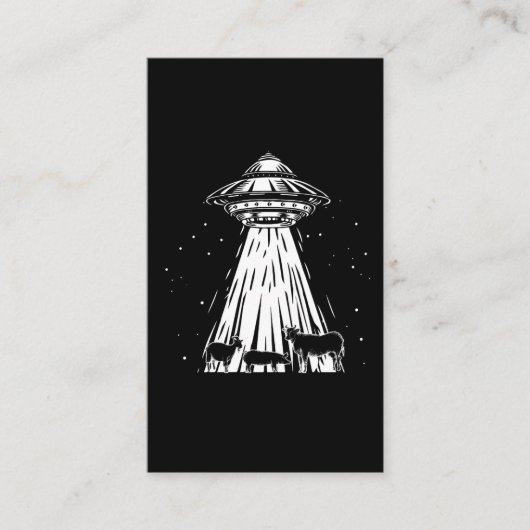 Funny Agriculture Alien Cows UFO Entführung Bauer Visitenkarte (Vorderseite)