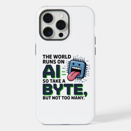 Funny AI Byte Quote - Tech Geek Spaß iPhone Hülle (Rückseite)