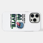 Funny AI Byte Quote - Tech Geek Spaß iPhone Hülle (Rückseite (Horizontal))