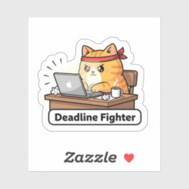 Funny AI Cat Meme – “Hold On, Let Me Ask My AI”  Aufkleber