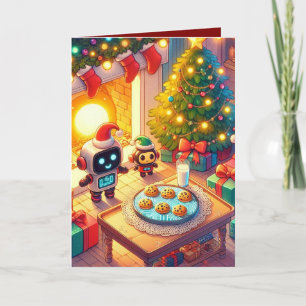 Funny Ai Chatbot Santa Greeting Card Feiertagskarte