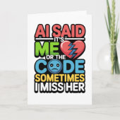 Funny AI Coding Quote - Programmierer-Spaß Karte (Vorderseite)