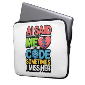 Funny AI Coding Quote - Programmierer-Spaß Laptopschutzhülle (Vorderseite Links)