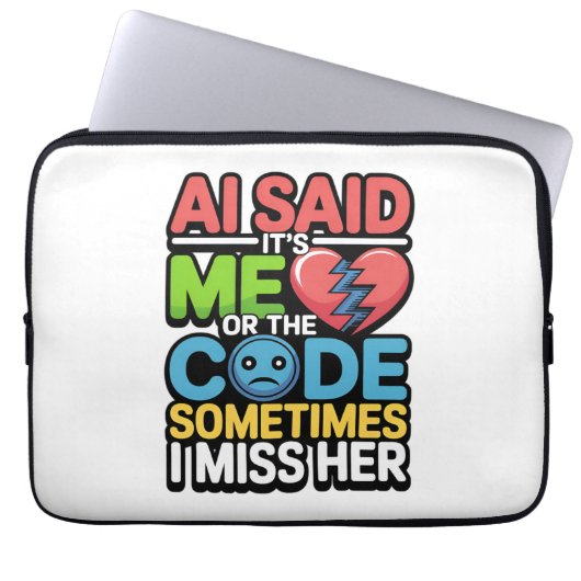 Funny AI Coding Quote - Programmierer-Spaß Laptopschutzhülle (Vorderseite)