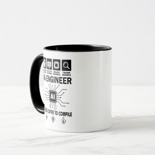 Funny AI Engineer Coding Programmer Developer Tech Tasse (Vorderseite Links)