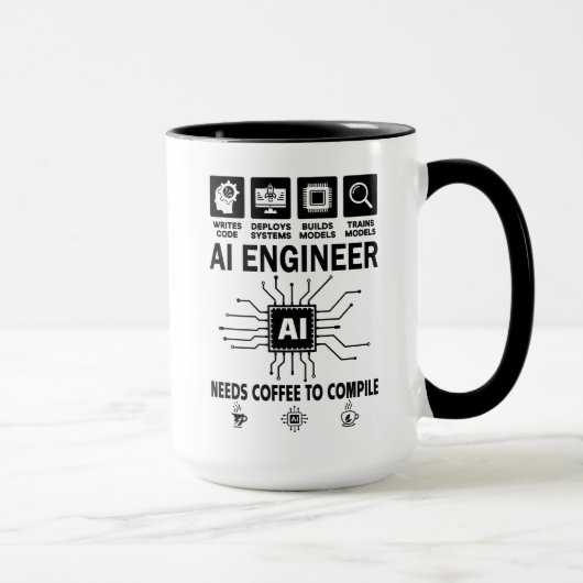 Funny AI Engineer Coding Programmer Developer Tech Tasse (Rechts)
