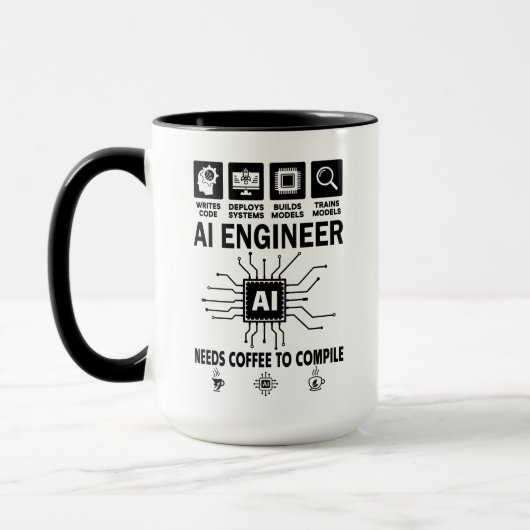 Funny AI Engineer Coding Programmer Developer Tech Tasse (Links)