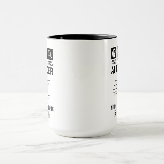 Funny AI Engineer Coding Programmer Developer Tech Tasse (Zentrum)