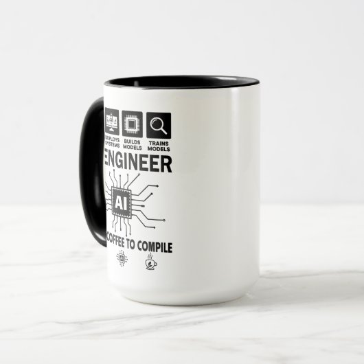 Funny AI Engineer Coding Programmer Developer Tech Tasse (Vorderseite Links)