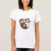 Funny AI erzeugt Otter und Thistle T-Shirt (Vorderseite)
