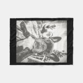 Funny Ai French Bulldog Selfie With Santa Claus Ch Fleecedecke (Vorderseite (Horizontal))