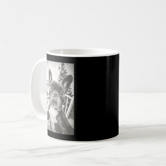 Funny Ai French Bulldog Selfie With Santa Claus Ch Kaffeetasse (Vorderseite Links)