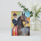 Funny AI Generated Pferd and Rider Error Postkarte (Stehend Vorderseite)