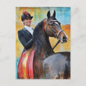 Funny AI Generated Pferd and Rider Error Postkarte (Vorderseite)