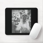 Funny Ai Siamese Cat Selfie With Santa Claus Chris Mousepad (Mit Mouse)