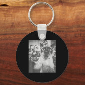 Funny Ai Siamese Cat Selfie With Santa Claus Chris Schlüsselanhänger (Vorderseite)