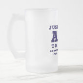 Funny AI Tech Specialist Personalized QR Code Blue Mattglas Bierglas (Links)