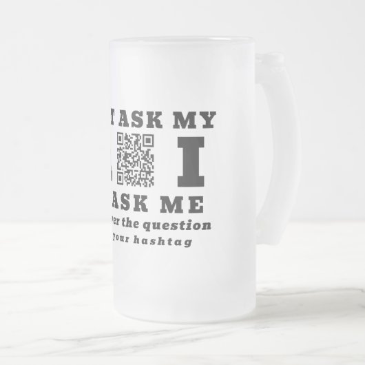 Funny AI Tech Specialist – Personalized QR Code Mattglas Bierglas (VorderseiteRechts)
