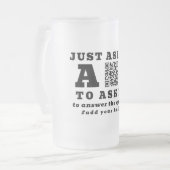 Funny AI Tech Specialist – Personalized QR Code Mattglas Bierglas (Vorderseite Links)