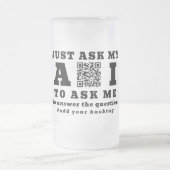 Funny AI Tech Specialist – Personalized QR Code Mattglas Bierglas (Mittel)