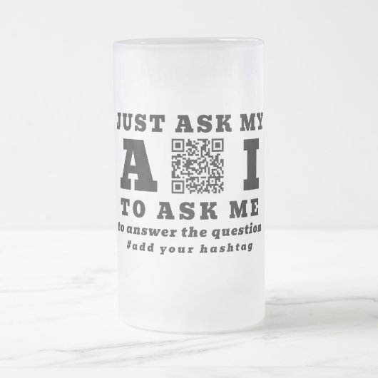 Funny AI Tech Specialist – Personalized QR Code Mattglas Bierglas (Mittel)