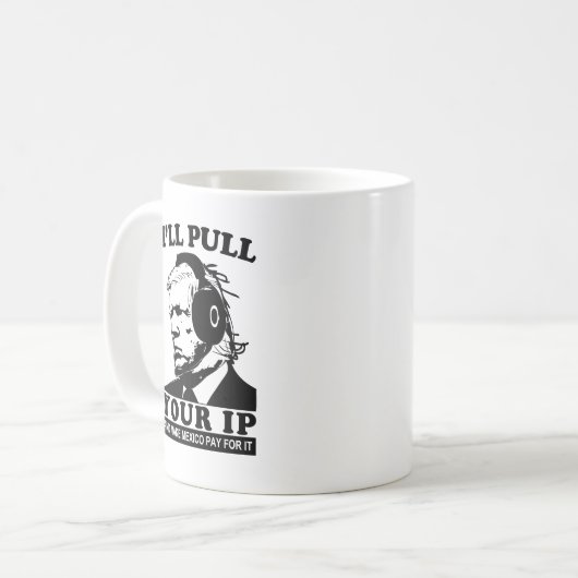 Funny AI Trump Deep Fake Meme Pull IP Kaffeetasse (Vorderseite Links)