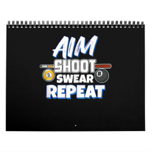 Funny Aim Pool Player Geschenk Billiard Balls Kalender