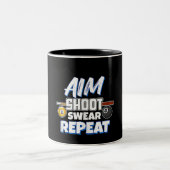 Funny Aim Pool Player Geschenk Billiard Balls Zweifarbige Tasse (Mittel)