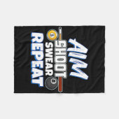 Funny Aim Pool Player Geschenk Billiard Fleecedecke (Vorderseite (Horizontal))