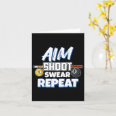 Funny Aim Pool Player Geschenk Billiard Karte (Gelbe Blume)
