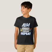 Funny Aim Pool Player Geschenk Billiard T-Shirt (Vorne ganz)
