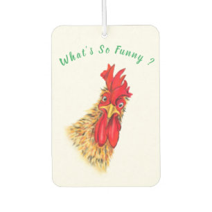 Funny Air Freshener überrascht Rooster Ihren Text Autolufterfrischer