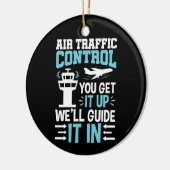 Funny Air Traffic Kontrolle Sie es auf. Keramik Ornament (Links)