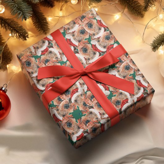 Funny Airedale Terrier Christmas Pattern Geschenkpapier