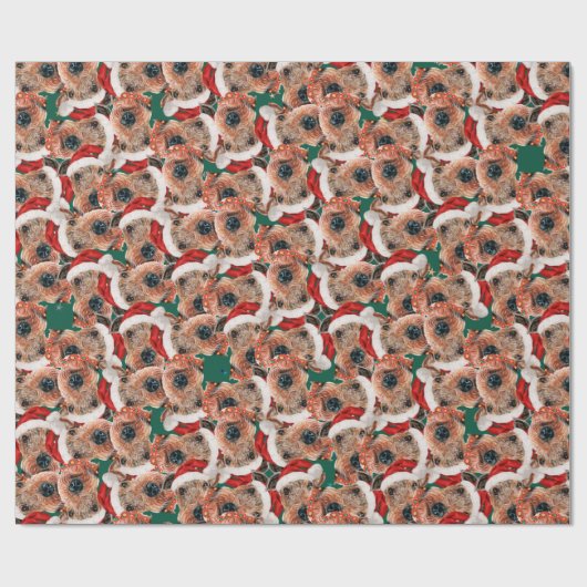 Funny Airedale Terrier Christmas Pattern Geschenkpapier (Flach)