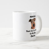 Funny Airedale Terrier Vater Jumbo-Tasse (Vorderseite Rechts)