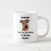 Funny Airedale Terrier Vater Jumbo-Tasse (Rechts)