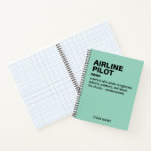 Funny Airline Pilot Definition Geschenk Notizblock (Innenseite)