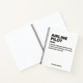 Funny Airline Pilot - Definition Notizblock (Innenseite)
