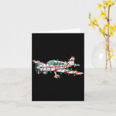 Funny Airplane Christmas Graphics Lights Lover  Karte (Gelbe Blume)
