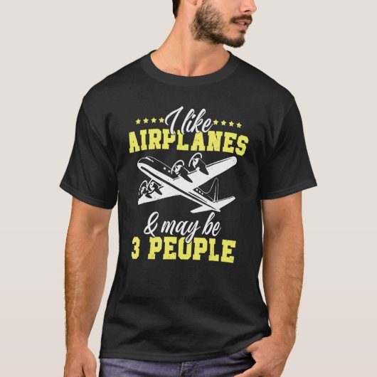 Funny Airplane Design For Men Women Aviation Aviat T-Shirt (Vorderseite)