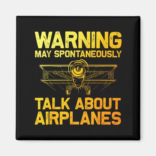 Funny Airplane Novelty For Men Women Plane Aviatio Magnet (Vorne)